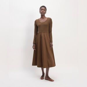 EVERLANE THE LONG-SLEEVE RIVIERA DRESS